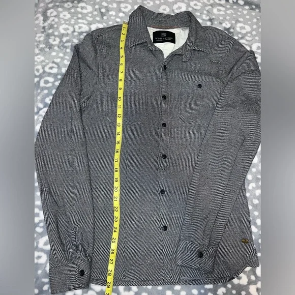 Scotch & Soda Herringbone Button Down Shirt – Black White Tailored Fit - Picture 9 of 10